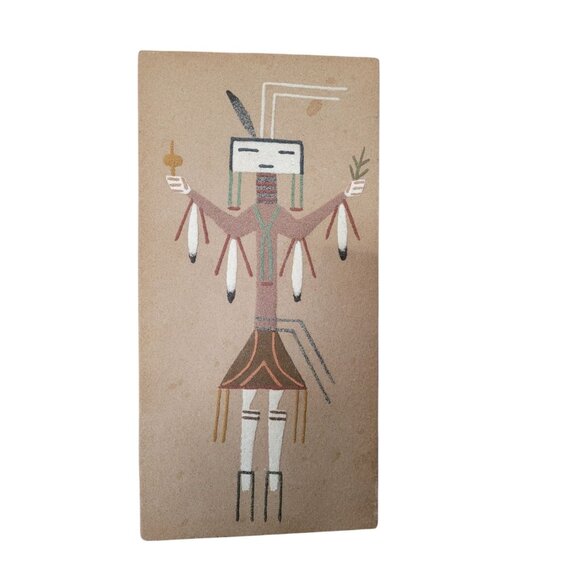 Native American Navajo Sand Painting Yei Bei Chai Ceremonial Healing S Dailey - Picture 2 of 11